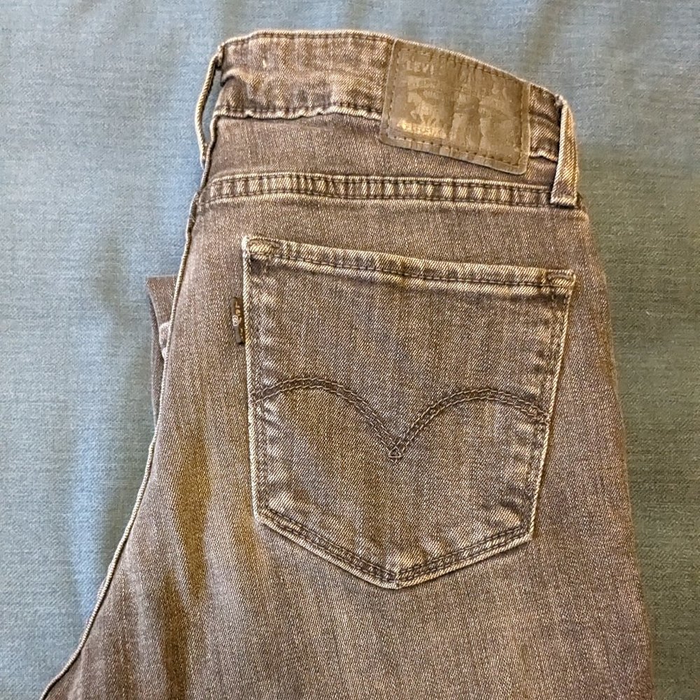 Levi's 712 slim jeans - dark gray - 27w, 32l - nice!